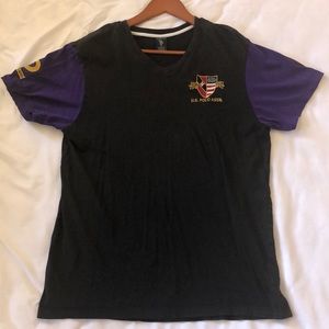 Black and Purple V-neck Tshirt